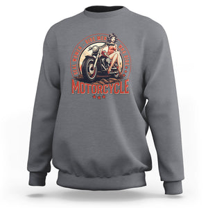 Real Women Ride Men Who Ride Motorcycles Retro Rider Lady Sweatshirt TS09 Charcoal Printyourwear