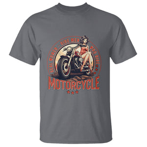 Real Women Ride Men Who Ride Motorcycles Retro Rider Lady T Shirt TS09 Charcoal Printyourwear