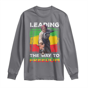 Harriet Tubman Long Sleeve Shirt Leading The Way To Freedom Black History TS09 Charcoal Print Your Wear