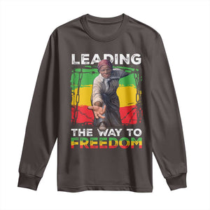 Harriet Tubman Long Sleeve Shirt Leading The Way To Freedom Black History TS09 Dark Chocolate Print Your Wear