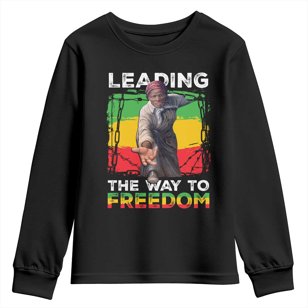 Harriet Tubman Youth Sweatshirt Leading The Way To Freedom Black History TS09 Black Print Your Wear