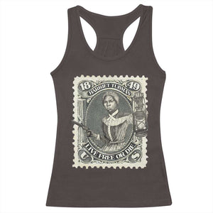 Harriet Tubman Racerback Tank Top Live Free Or Die Black History TS09 Dark Chocolate Print Your Wear