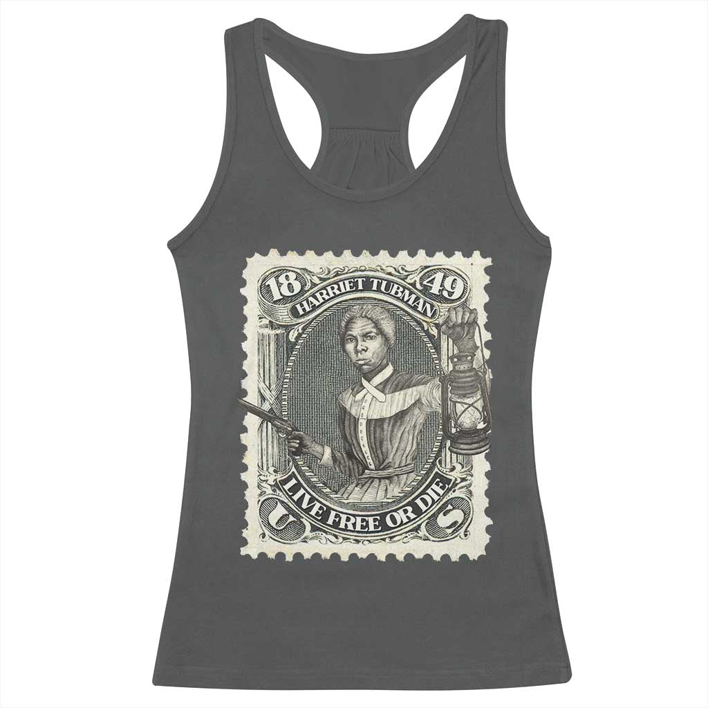 Harriet Tubman Racerback Tank Top Live Free Or Die Black History TS09 Dark Heather Print Your Wear