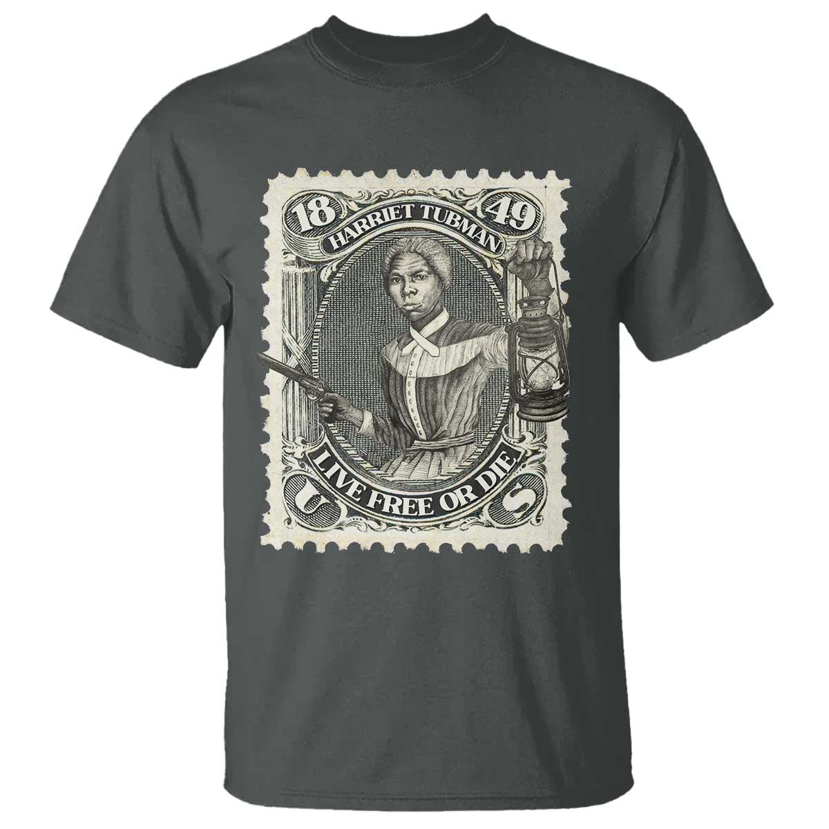 Harriet Tubman T Shirt Live Free Or Die Black History TS09 Dark Heather Print Your Wear