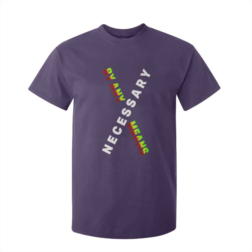 Malcolm X T Shirt For Kid By Any Means Necessary Black History TS09 Purple Print Your Wear