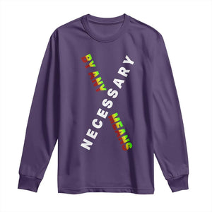 Malcolm X Long Sleeve Shirt By Any Means Necessary Black History TS09 Purple Print Your Wear