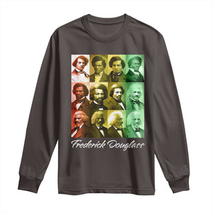 Life Of Frederick Douglass Long Sleeve Shirt Black History Month TS09 Dark Chocolate Print Your Wear