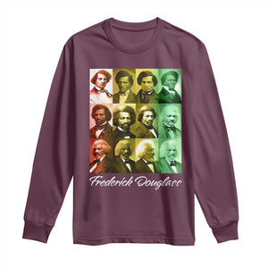 Life Of Frederick Douglass Long Sleeve Shirt Black History Month TS09 Maroon Print Your Wear