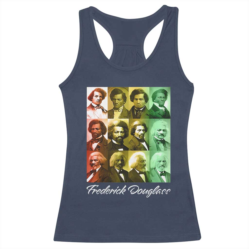 Life Of Frederick Douglass Racerback Tank Top Black History Month TS09 Navy Print Your Wear