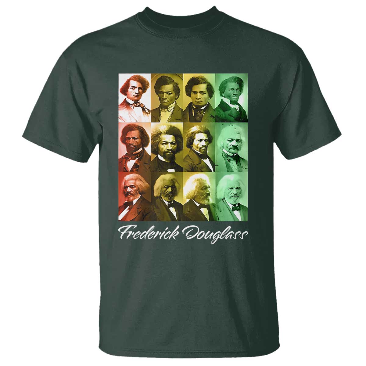 Life Of Frederick Douglass T Shirt Black History Month TS09 Dark Forest Green Print Your Wear