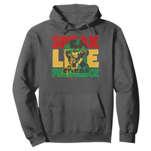 Speak Like Frederick Douglass Hoodie Black History Month TS09 Dark Heather Print Your Wear
