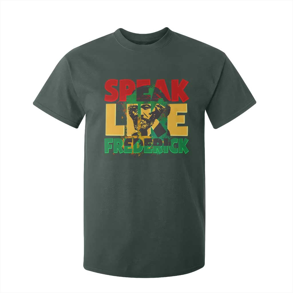 Speak Like Frederick Douglass T Shirt For Kid Black History Month TS09 Dark Forest Green Print Your Wear