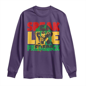 Speak Like Frederick Douglass Long Sleeve Shirt Black History Month TS09 Purple Print Your Wear