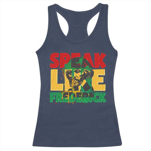 Speak Like Frederick Douglass Racerback Tank Top Black History Month TS09 Navy Print Your Wear