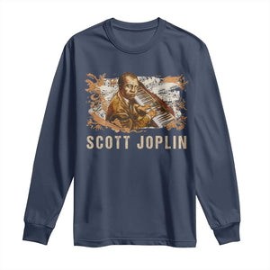 Scott Joplin Long Sleeve Shirt Afro Classical Music Composer Black History TS09 Navy Print Your Wear