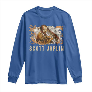 Scott Joplin Long Sleeve Shirt Afro Classical Music Composer Black History TS09 Royal Blue Print Your Wear