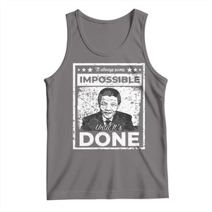 Nelson Mandela Tank Top It Always Seems Impossible Until It's Done TS09 Deep Heather Print Your Wear
