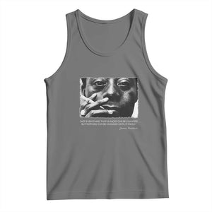 James Baldwin Tank Top Not Everything That Is Faced Can Be Changed But Nothing Can Be Changed Until It Is Faced TS09 Black Heather Print Your Wear