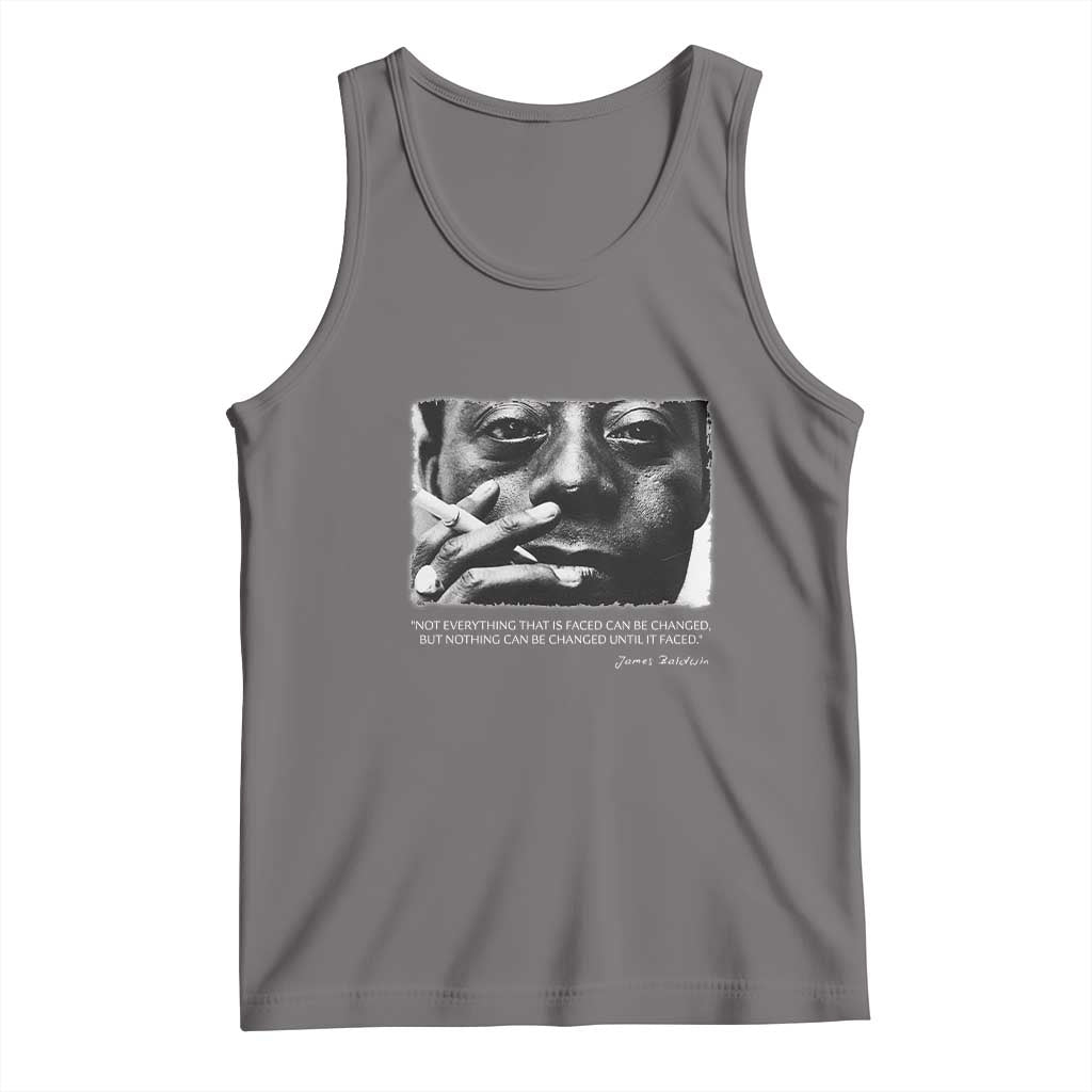 James Baldwin Tank Top Not Everything That Is Faced Can Be Changed But Nothing Can Be Changed Until It Is Faced TS09 Deep Heather Print Your Wear