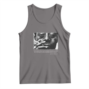 James Baldwin Tank Top Not Everything That Is Faced Can Be Changed But Nothing Can Be Changed Until It Is Faced TS09 Deep Heather Print Your Wear