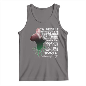 Marcus Garvey Tank Top A People Without The Knowledge Of Their Past History Is Like A Tree Without Roots TS09 Deep Heather Print Your Wear