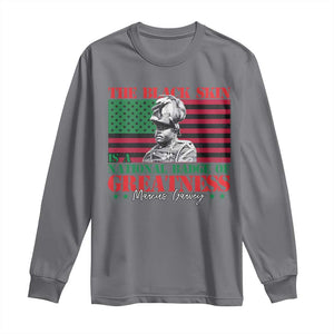 Marcus Garvey Long Sleeve Shirt The Black Skin Is A National Badge Of Greatness African American Flag TS09 Charcoal Print Your Wear