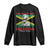 Marcus Garvey Long Sleeve Shirt The Black Skin Is A National Badge Of Greatness Jamaican Flag TS09 Black Print Your Wear