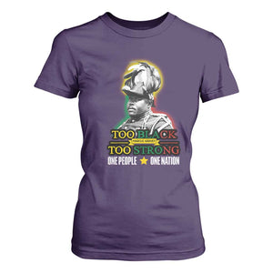 Marcus Garvey T Shirt For Women Too Black Too Strong One People One Nation TS09 Purple Print Your Wear