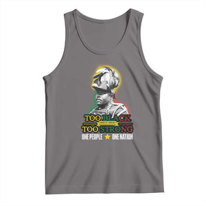Marcus Garvey Tank Top Too Black Too Strong One People One Nation TS09 Deep Heather Print Your Wear