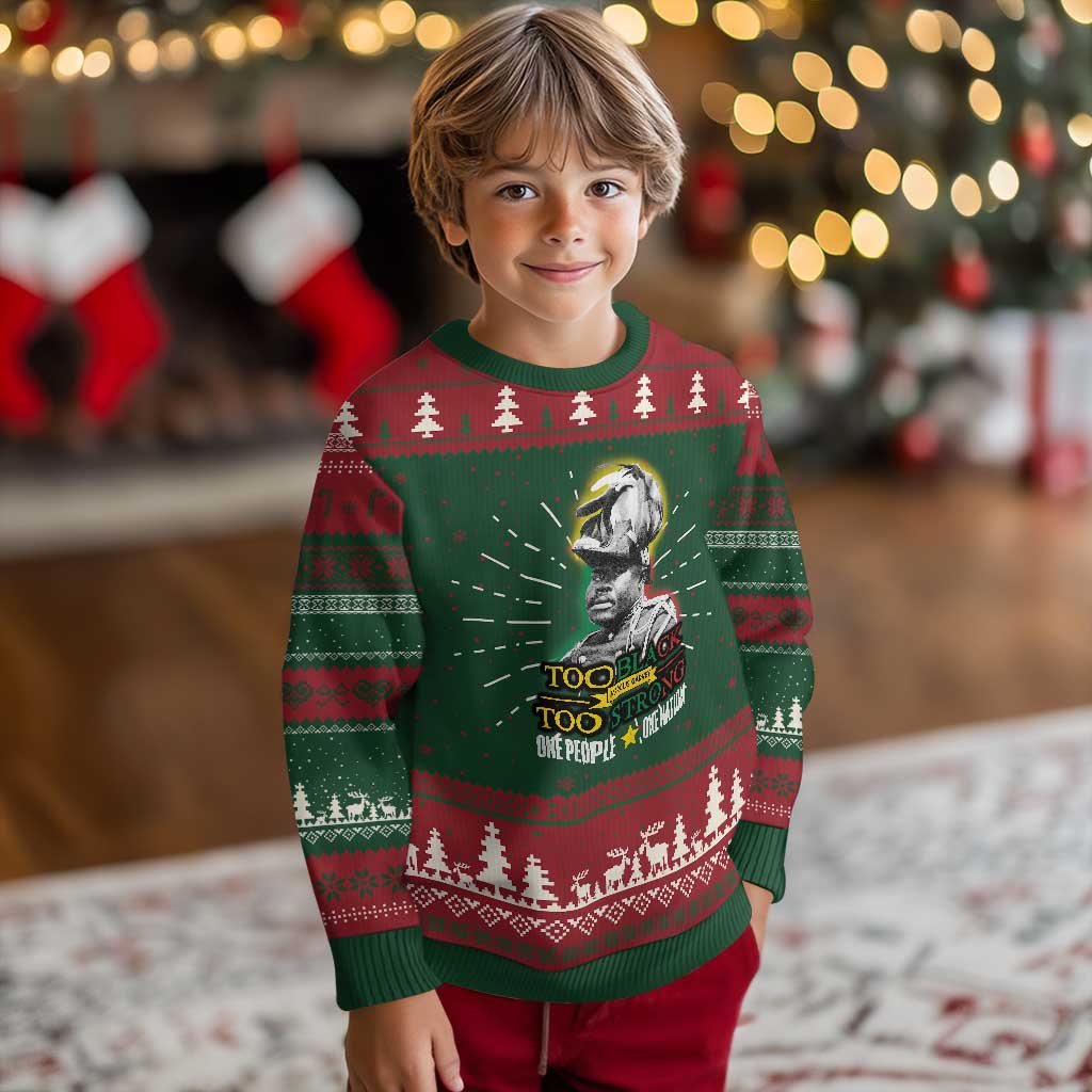 Marcus Garvey Ugly Christmas Sweater Too Black Too Strong One People One Nation TS09 Christmas Print Your Wear