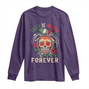 Golfo De Mexico Forever Long Sleeve Shirt Sea Turtle Mexican Sugar Skull TS09 Purple Print Your Wear