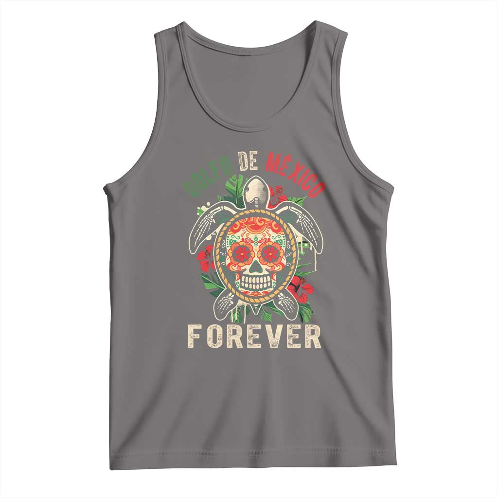 Golfo De Mexico Forever Tank Top Sea Turtle Mexican Sugar Skull TS09 Deep Heather Print Your Wear