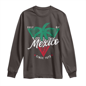 Gulf Of Mexico Since 1672 Long Sleeve Shirt TS09 Dark Chocolate Print Your Wear