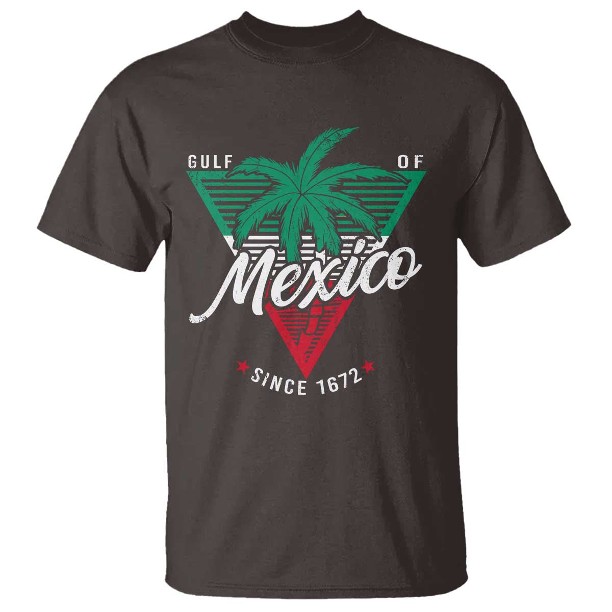 Gulf Of Mexico Since 1672 T Shirt TS09 Dark Chocolate Print Your Wear