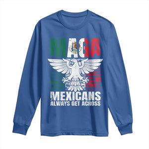 Mexicans Always Get Across Long Sleeve Shirt TS09 Royal Blue Print Your Wear