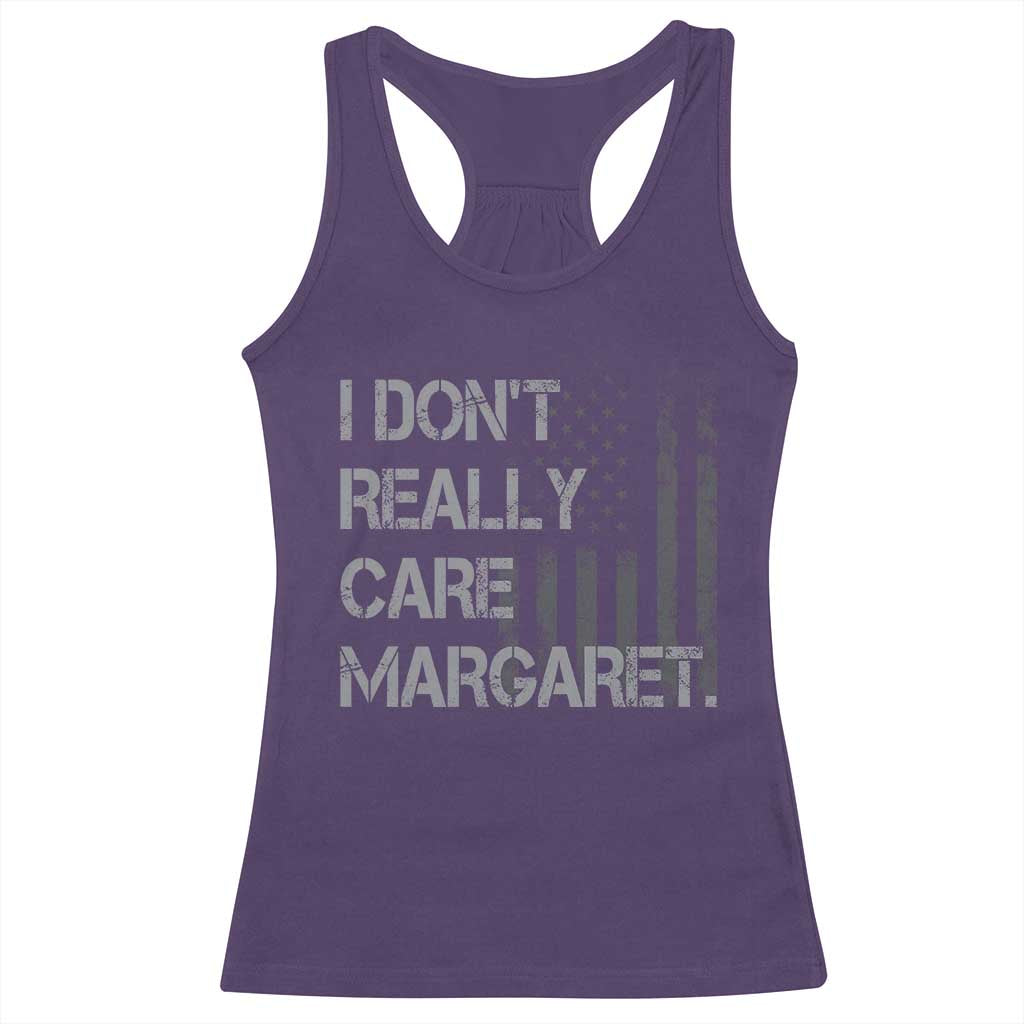JD Vance Racerback Tank Top I Don't Really Care Margaret American Flag TS09 Purple Print Your Wear