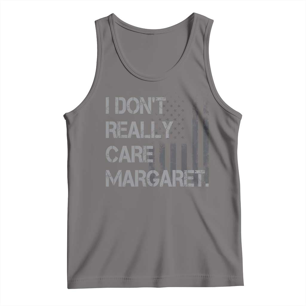 JD Vance Tank Top I Don't Really Care Margaret American Flag TS09 Deep Heather Print Your Wear