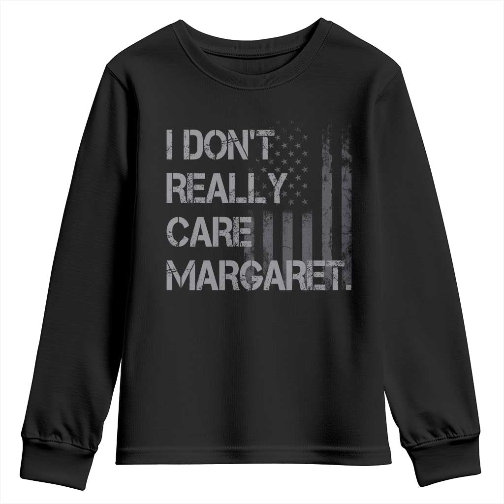 JD Vance Youth Sweatshirt I Don't Really Care Margaret American Flag TS09 Black Print Your Wear