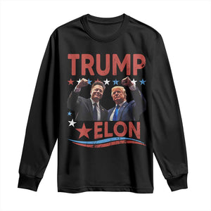 Cool Trump And Elon 2025 Long Sleeve Shirt TS09 Black Print Your Wear