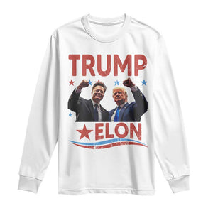 Cool Trump And Elon 2025 Long Sleeve Shirt TS09 White Print Your Wear