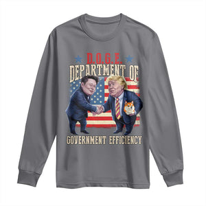 Trump Elon 2025 Long Sleeve Shirt DOGE Department of Government Efficiency TS09 Charcoal Print Your Wear