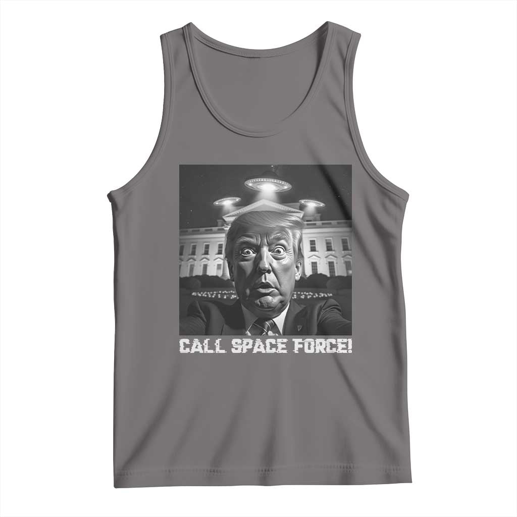 Illegal Aliens Funny Trump Tank Top Call Space Force TS09 Deep Heather Print Your Wear