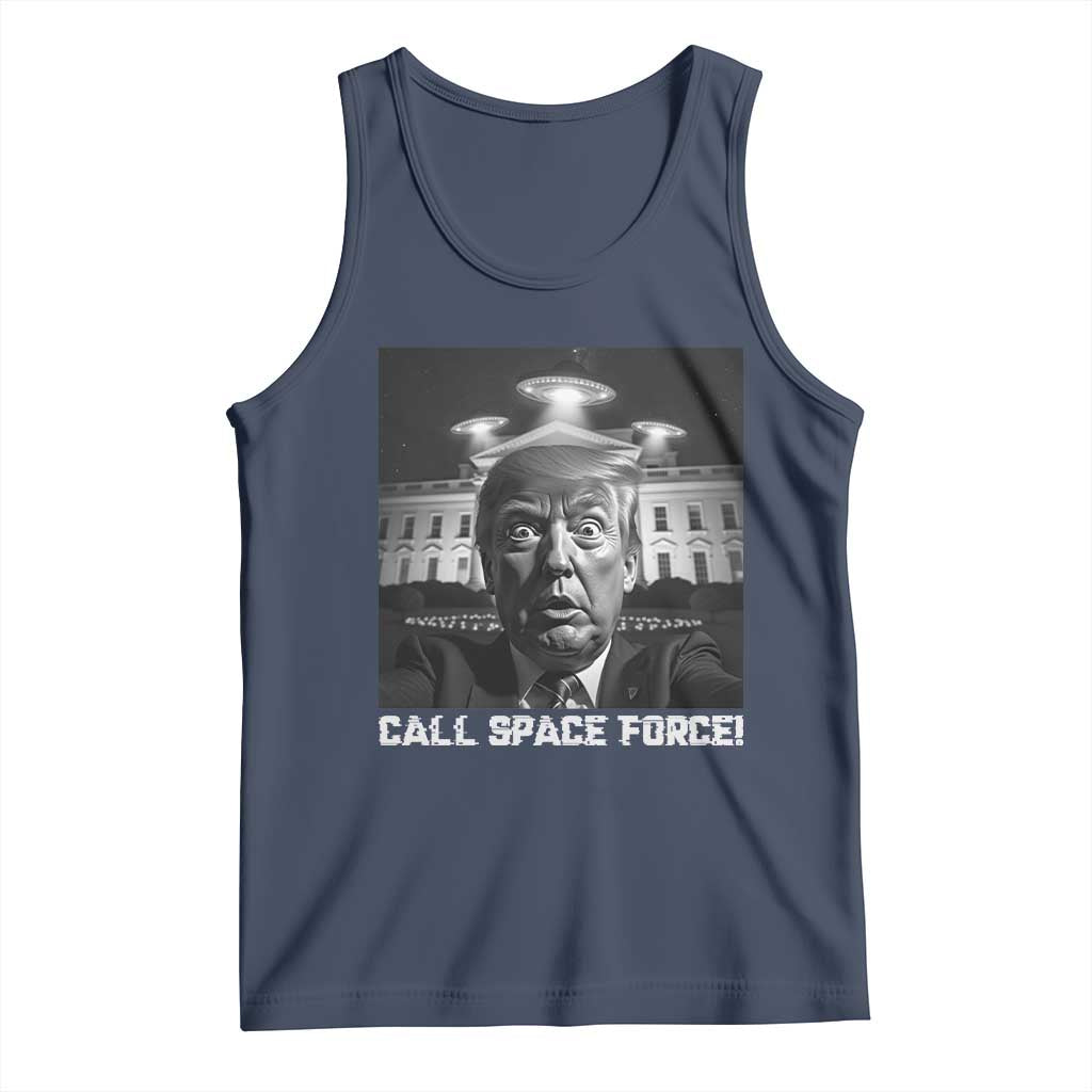 Illegal Aliens Funny Trump Tank Top Call Space Force TS09 Navy Print Your Wear