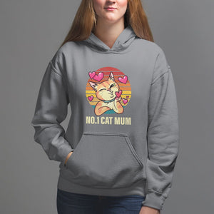 Mother's Day Cat Lover Hoodie No.1 Cat Mum Mother Of Cats TS09 Charcoal Printyourwear