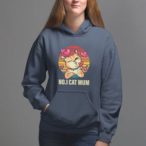 Mother's Day Cat Lover Hoodie No.1 Cat Mum Mother Of Cats TS09 Navy Printyourwear