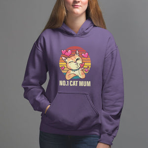 Mother's Day Cat Lover Hoodie No.1 Cat Mum Mother Of Cats TS09 Purple Printyourwear