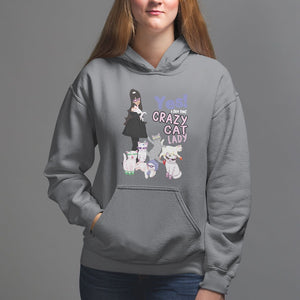 Mother's Day Cat Lover Hoodie Yes I Am The Crazy Cat Mom TS09 Charcoal Printyourwear