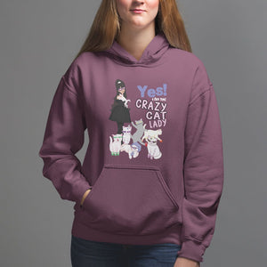 Mother's Day Cat Lover Hoodie Yes I Am The Crazy Cat Mom TS09 Maroon Printyourwear