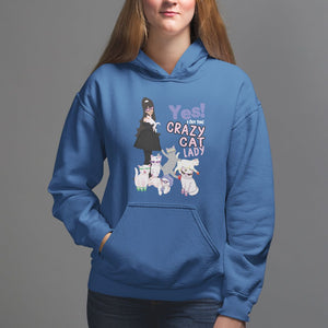 Mother's Day Cat Lover Hoodie Yes I Am The Crazy Cat Mom TS09 Royal Blue Printyourwear