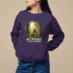 Mother's Day Sweatshirt Don't Mess With Mama Bear Fairy Forest TS09 Purple Printyourwear